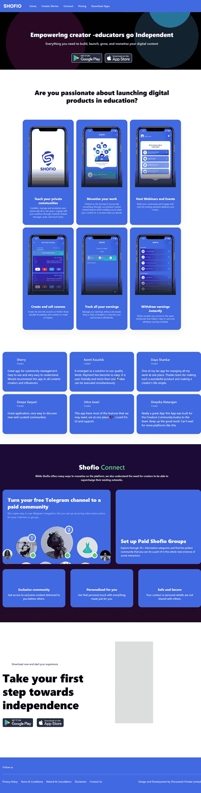Shofio Web & App