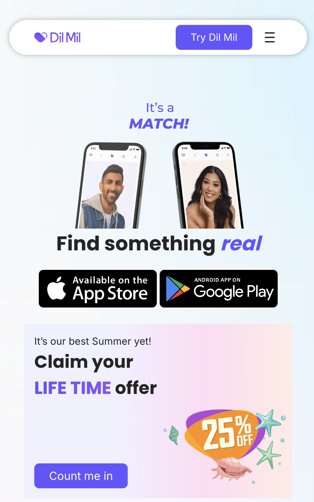 DilMil Dating App Android & iOS