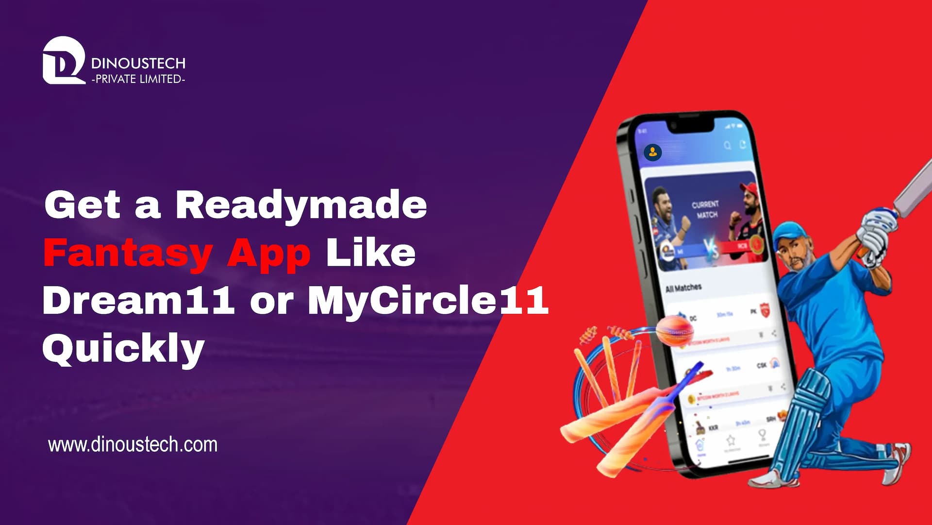 Get a Readymade Fantasy App Like Dream11 or My11Circle Quickly