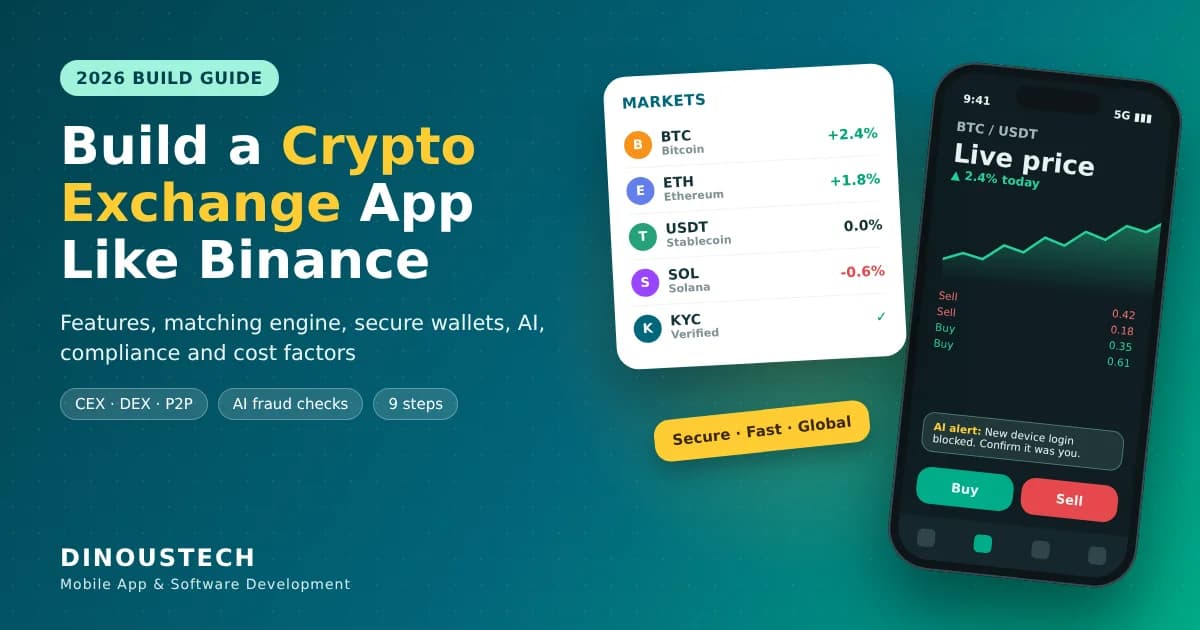 How to Build a Cryptocurrency Exchange App Like Binance or Coinbase in 2026