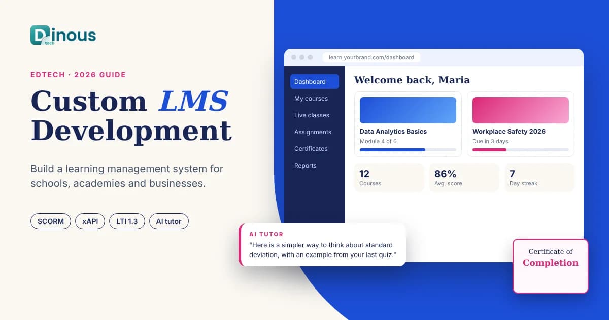 Custom LMS Development: How to Build a Learning Management System for Schools, Academies and Businesses