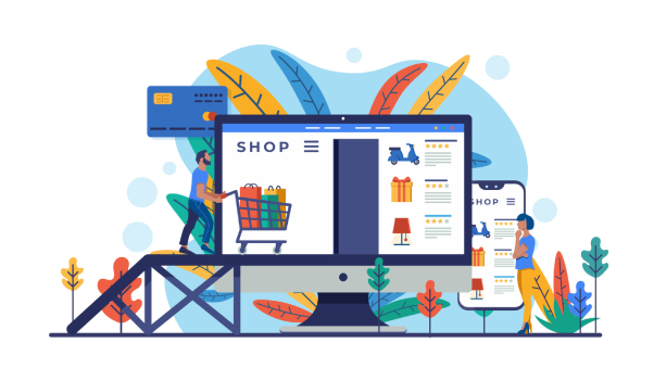 Modern Shopify eCommerce website design showcasing app development services for enhanced online shopping experiences.