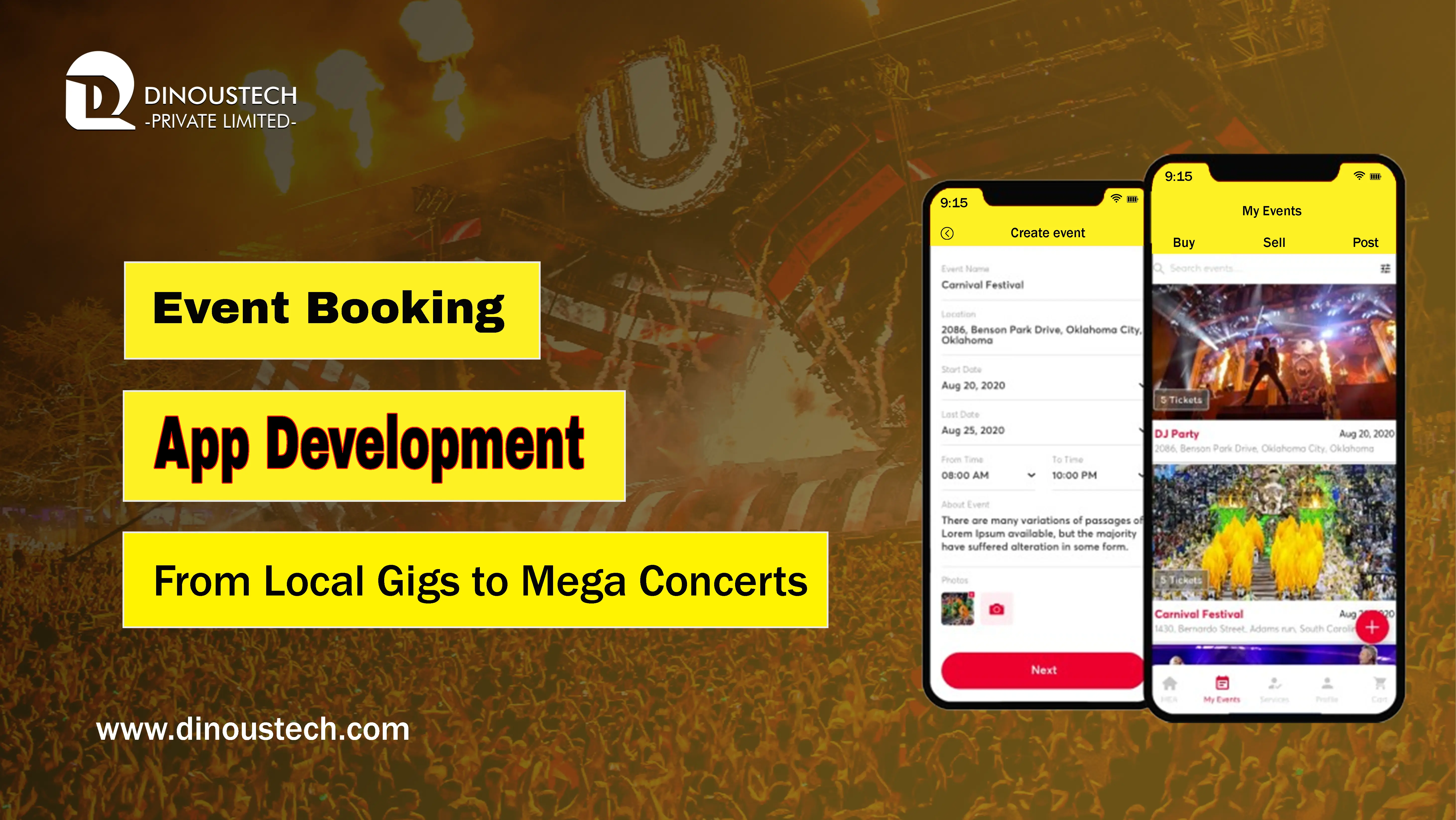 Event Booking App Development: From Local Gigs to Mega Concerts
